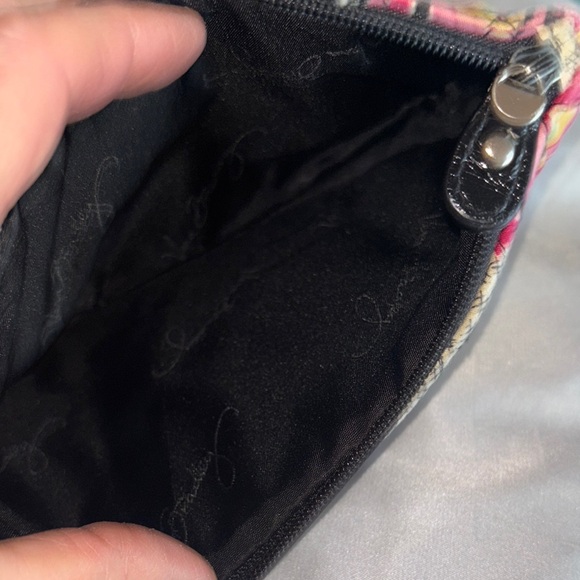 Vera Bradley Black and Multicolor Quilted Wristlet Bag - Picture 8 of 9